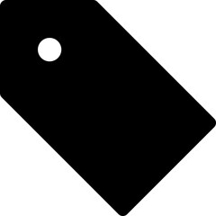 Tag glyph icon, flat style vector illustration