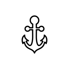 Anchor icon logo design. Anchor sign and symbol. Anchor marine icon.