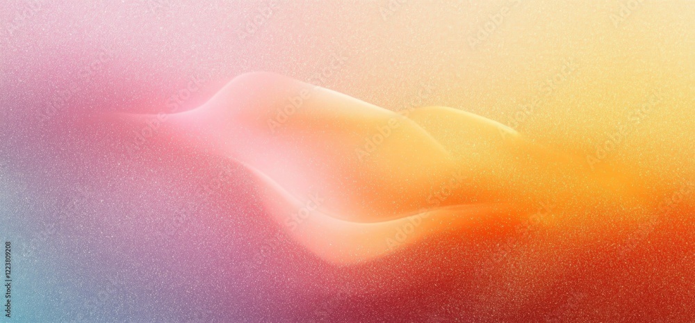 Poster pastel gradient background with light noise texture dreamy ethereal glow abstract design