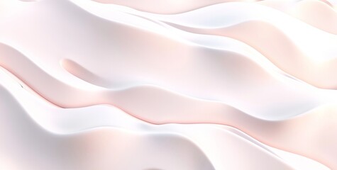 Obraz premium Abstract design featuring flowing, smooth waves in soft pastel hues. The seamless blend of colors creates a serene and calming visual, perfect for modern artistic and design applications