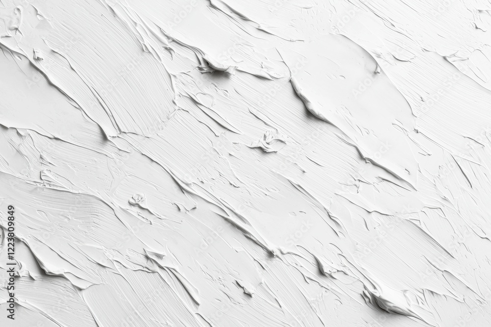 Poster thick strokes of white paint create a dynamic textured surface, capturing the essence of impasto tec