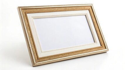 Empty Picture Frame on White Background