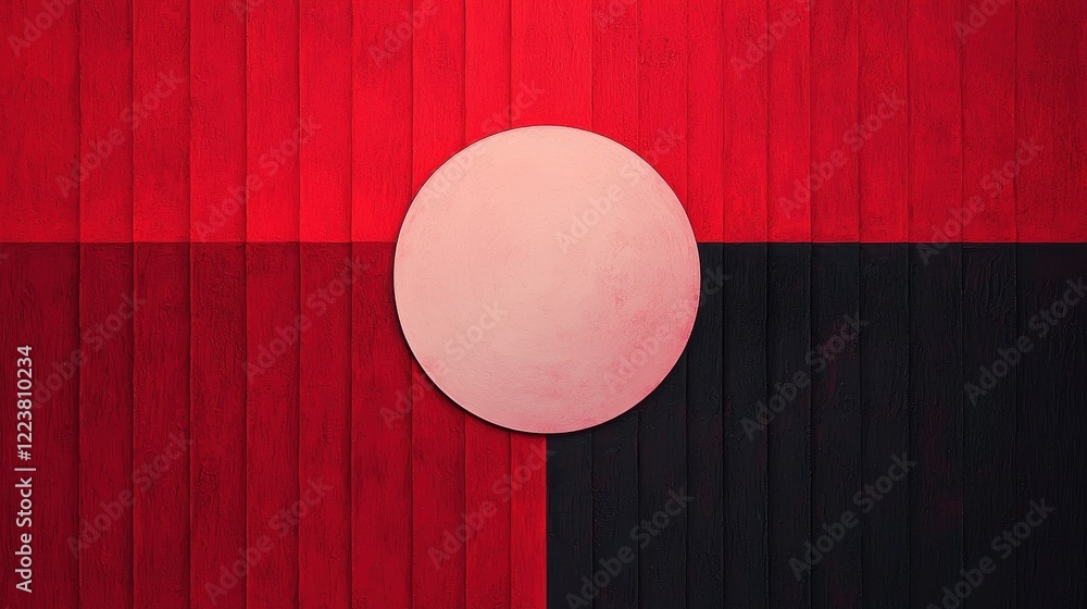 Poster abstract geometric background with red and black color blocks