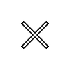 Close icon logo design. Delete sign and symbol. cross sign