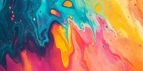 Vibrant Summer Paint Splash Background: Perfect for joyful summer designs, promotions, and vibrant  
