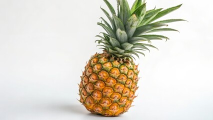 Fototapeta premium Single Pineapple on White Background