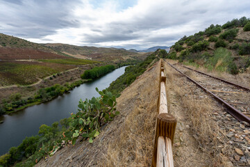 Train line and tunnel belonging to the current tunnel route between la Fregeneda and Barca D Alva.