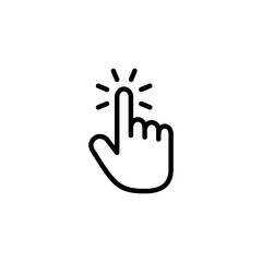 Hand cursor icon logo design. cursor sign and symbol. hand cursor icon clik