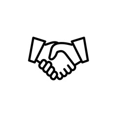 Handshake icon logo design. business handshake sign and symbol. contact agreement
