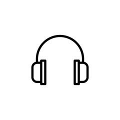 Headphone icon logo design. Headvector sign and symbol