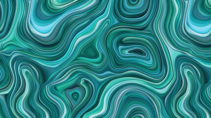 Obraz premium Fluid abstract pattern in shades of teal and turquoise, creating sense of movement and depth. Ideal for backgrounds or artistic designs