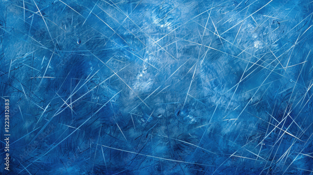 Poster abstract blue texture with streaks and lines creating dynamic visual effect. this artwork evokes sen