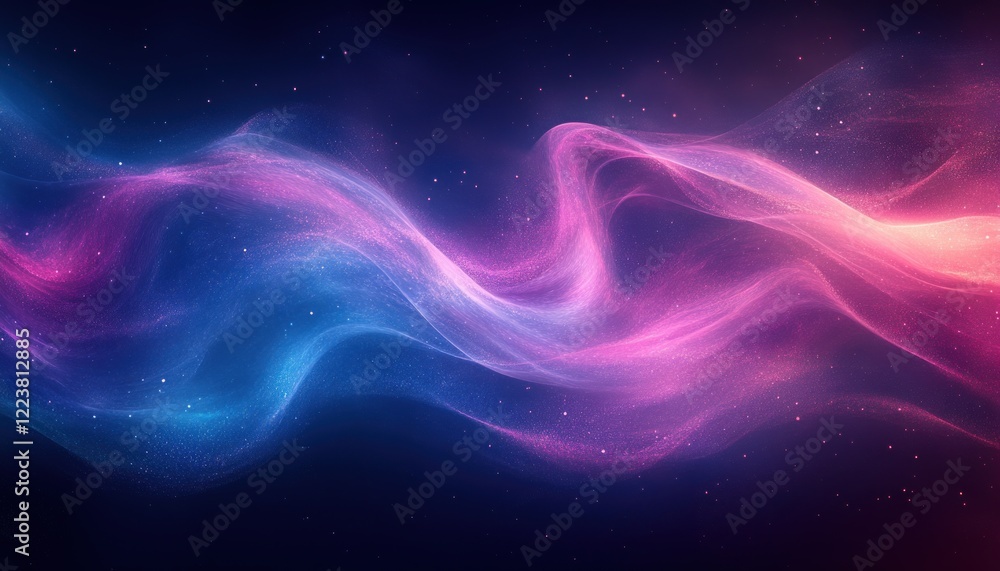 Poster abstract background with deep blue and purple gradient creating a tranquil dreamy texture