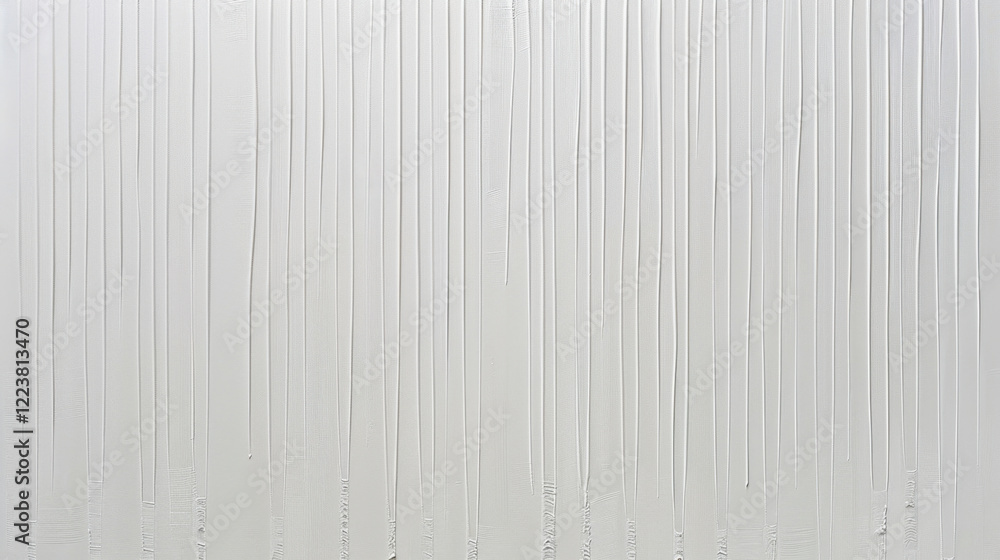 Poster textured white surface with vertical lines, creating minimalist aesthetic. subtle variations in pain