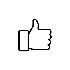 Like icon logo design. Thumbs up sign and symbol. Hand like