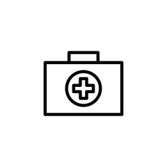 Fototapeta premium Medical box icon logo design. Medical suitcase sign and symbol. First aid icon