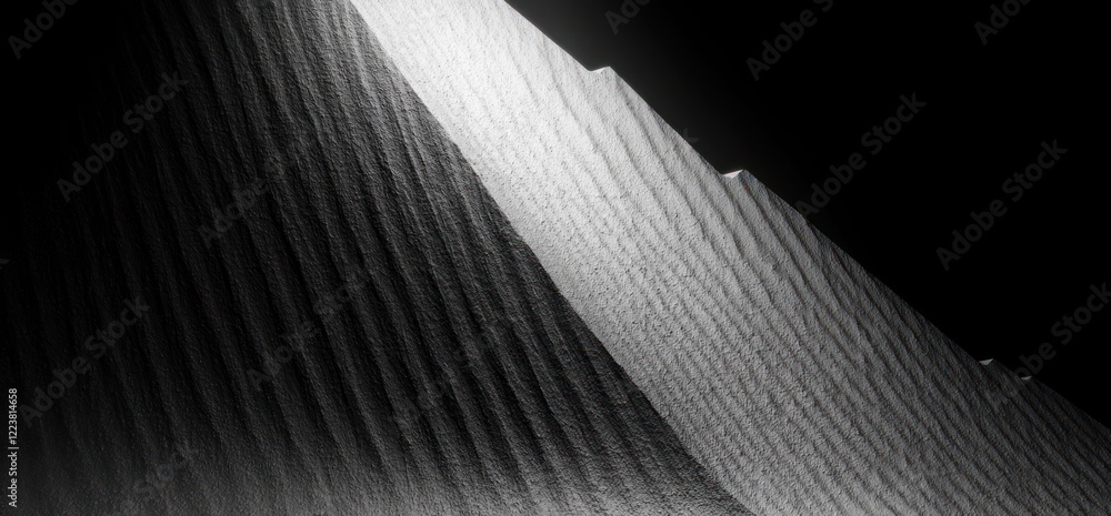 Poster monochromatic texture study sharp diagonal lines dramatic lighting minimalist composition abstract a