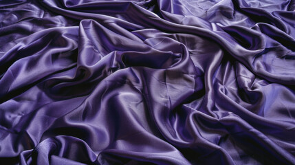 Fototapeta premium Luxurious purple satin fabric with smooth, flowing texture, perfect for elegant designs and fashion. rich color adds depth and sophistication to any project