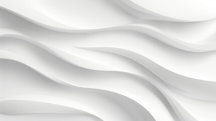 Sleek white waves create modern, abstract background, perfect for design projects. smooth curves and shadows add depth and elegance to any visual composition