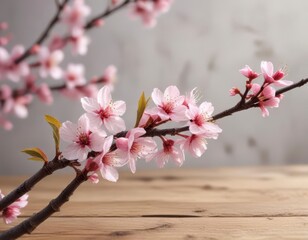 Delicate watercolor cherry blossoms on a wooden branch,  tree,  floral