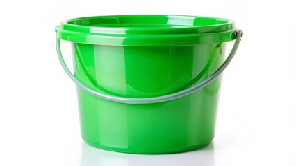 Green Plastic Bucket with Handles