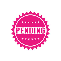 Obraz premium Pending Stamp Graphic design vector element simple and modern