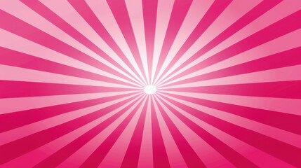 Bright pink radial background with sunburst pattern, creating vibrant and energetic feel. Perfect for designs needing lively touch