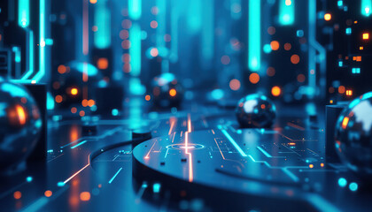 Futuristic Abstract Technology Circuitry Design