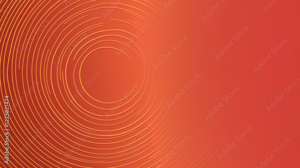Poster abstract orange background with concentric circles creating modern design. ideal for digital art or 