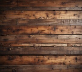 Fototapeta premium Distressed wooden planks with natural brown grunge texture background , brown, old
