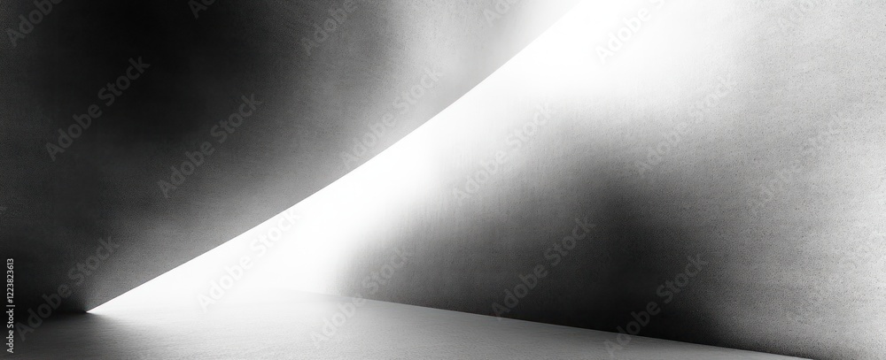 Aufkleber black and white abstract gradient minimalist background smooth grayscale texture calm design