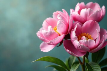 Fototapeta premium Peony flowers with soft light and gentle shadows , gentle, soft light, texture