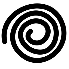 Black Spiral Abstract Swirl icon vector 