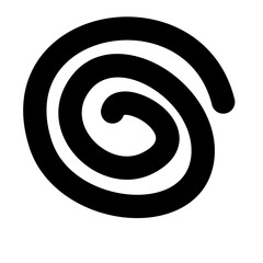 Black Spiral Abstract Swirl icon vector 