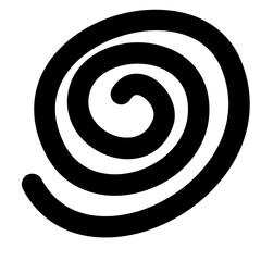 Black Spiral Abstract Swirl icon vector 