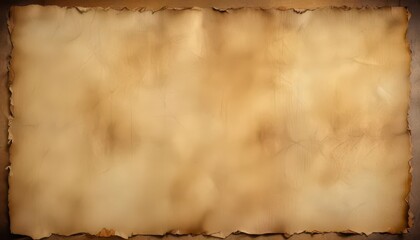 Rustic, aged parchment background featuring torn and frayed edges and yellowed pages,  torn,  distressed,  frayed