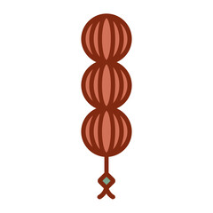 chinese new year lantern filled outline icon	