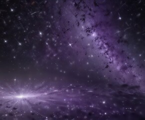 Shiny starfield with white and silver stars against a deep purple background ,  twinkling,  sparkle,  starry night