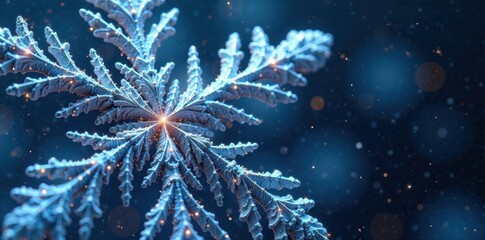 Ornate snowflake design with intricate details , borders, snowflakes