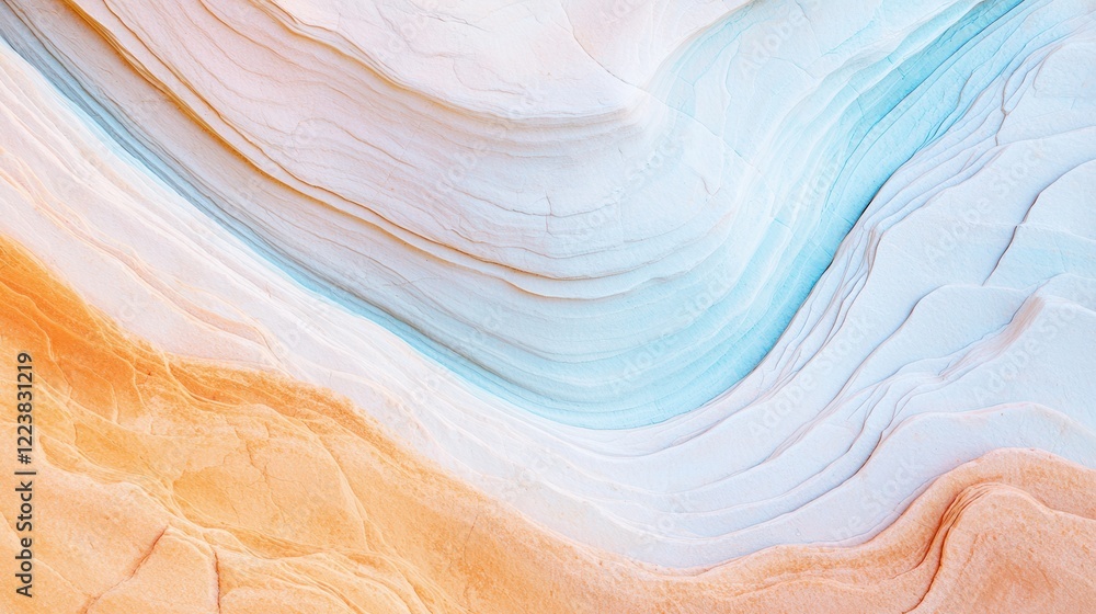 Aufkleber abstract nature-inspired background with fluid lines and gradient colors depicting sandstone texture