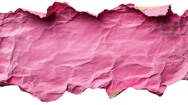 Textured Pink Paper Rip:  A close-up shot of a pink paper rip, revealing a unique textured surface that speaks to imperfection and artistic expression.