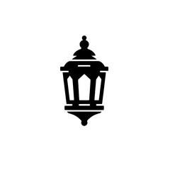 Elegant Lantern Icon: A classic, ornate lantern, depicted in a simple yet elegant black silhouette, perfect for adding a touch of vintage charm to your designs. 