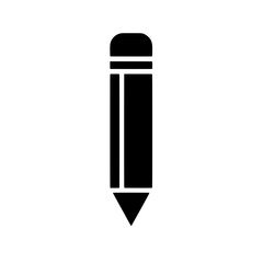 Pencil Icon: A simple and minimalist black pencil icon, a classic symbol for writing, creativity, and design. Perfect for web and app interfaces.