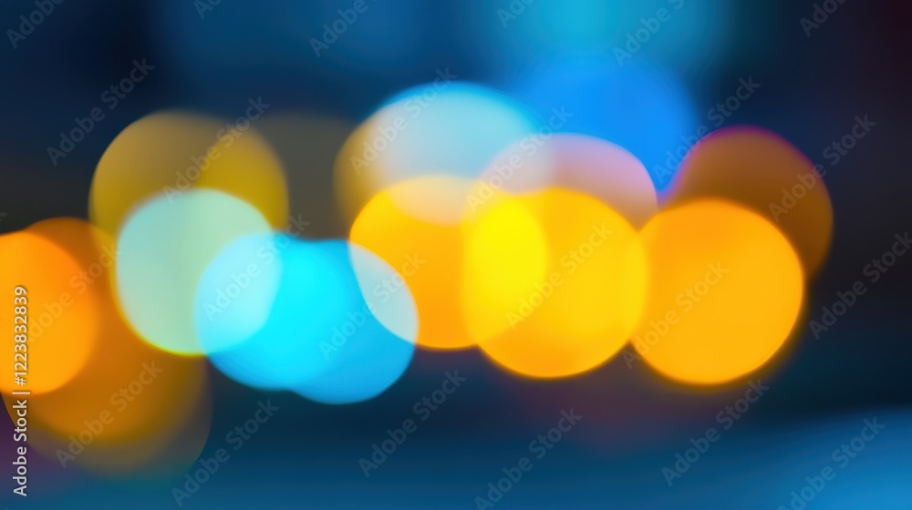 Aufkleber abstract bokeh lights background with blurred multicolored circles ideal for festive design mood vib