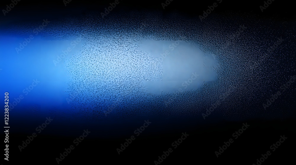 Poster Mesmerizing Gradient Abstraction with Captivating Noise Effect Suitable for Contemporary Digital Art and Design  This image features a seamless blend of soft blue and black tones