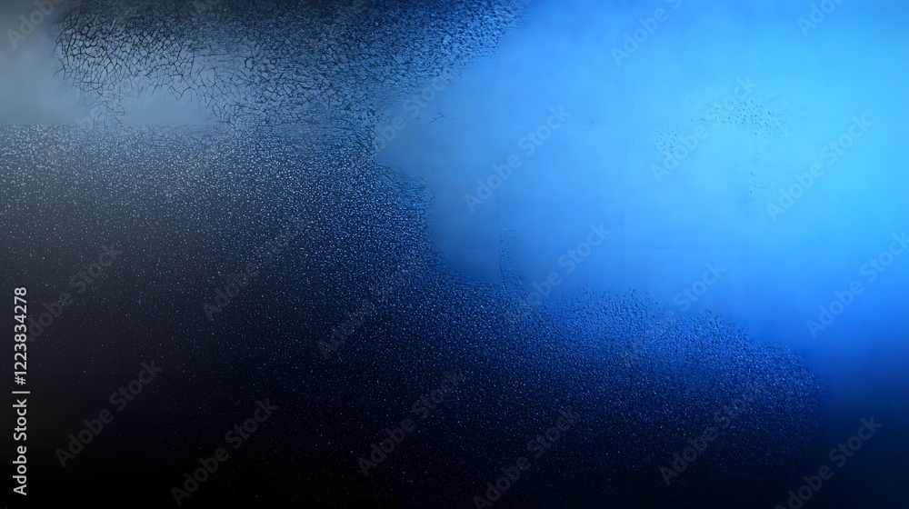 Poster Elegant blue to black gradient with a smooth transition enhanced by delicate grainy noise texture providing a moody and stylish aesthetic ideal for backgrounds branding and visual compositions
