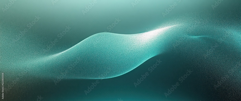 Poster smooth turquoise gradient background minimalist ethereal lighting abstract art design