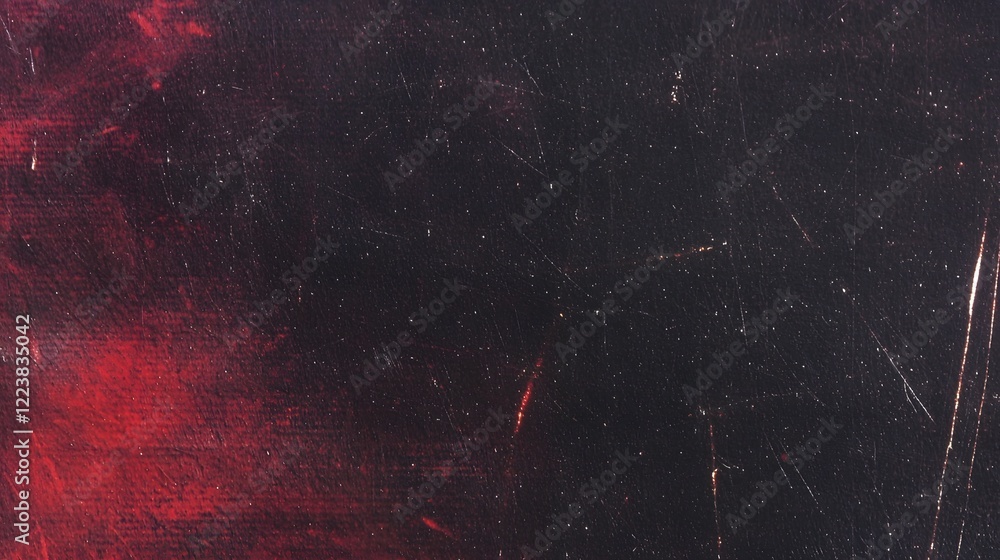 Poster moody vintage overlay effect with red flares bokeh scratches and grunge film texture providing a nos