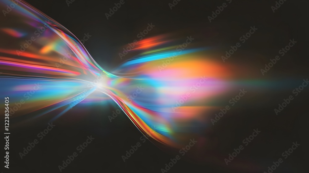 Aufkleber Visually striking and captivating prism light leak texture with a vibrant colorful and ethereal effect  The image features intricate flares and a mesmerizing bokeh that create a magical