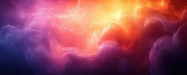 Abstract Gradient Background with Purple and Orange Colors Soft Light Texture Design Copy Space